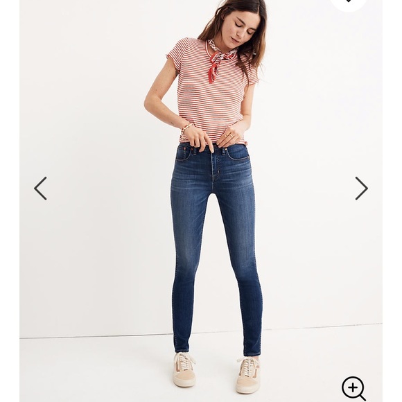 Madewell TENCEL 10” high-rise skinny in danny wash - Picture 1 of 10